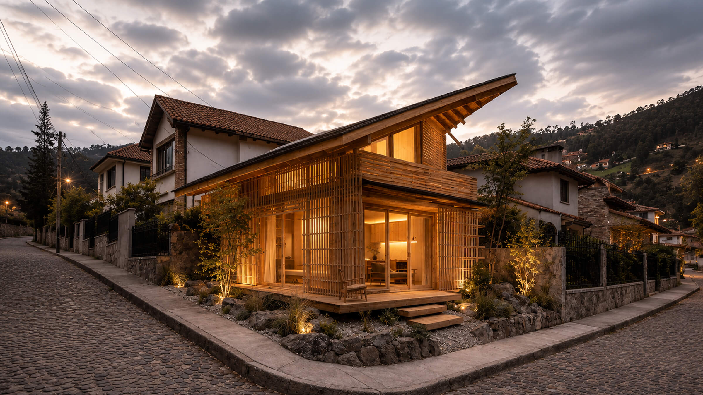 Vivienda en el vecindario en Cuenca, Ecuador